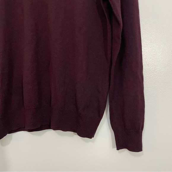 Brooks Brothers Men's Dark Maroon Merino Wool Crewneck Sweater Size M - Picture 5 of 11